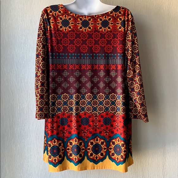 Per Una bohemian print tunic size 1X - Picture 4 of 10